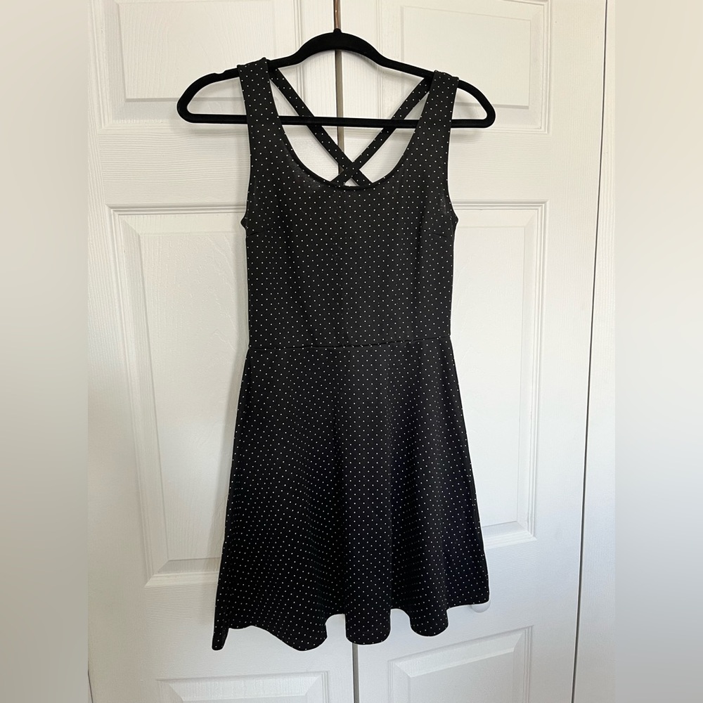 Black Polka Dot Dress - Like New